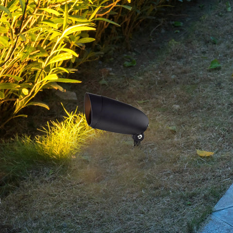 One Light Halogen Landscape Floodlight In Dark Bronze Finish, 6.25 Inch Dope Outdoor Lighting Fixture For Yard And Garden