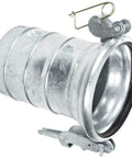 Galvanized Steel Type A Water Quick Connect Female Coupler With Gasket 12 Inch Hose ID Barbed Fitting Agri Lock Style