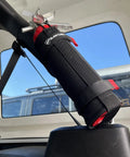2.5 Lb Roll Bar Fire Extinguisher Mount For Vehicles Adjustable Universal Fire Extinguisher Holder Made In The USA Fits All Roll Bars Black