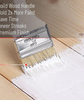 Close-up of 9 Pack 2 Inch Chip Paint Brushes With Thick Natural Bristles For Wood Walls And Trim No Mess Finish painting wood