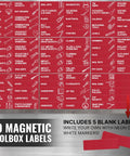90 Pcs Magnetic Toolbox Labels Set Red 3.5x1 Inch For Tool Box Drawers With Strong Magnetic Backing Fast Foolproof Organization