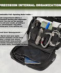 Open view of 2-In-1 Convertible Chest Pack And Hydration Backpack With 2.5L Water Bladder Adjustable MOLLE Hydration Vest showing internal organization.
