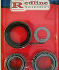 Trailer bearing kit BK2-100 by Redline in packaging; includes large black seal, gray spacer, and two bearings