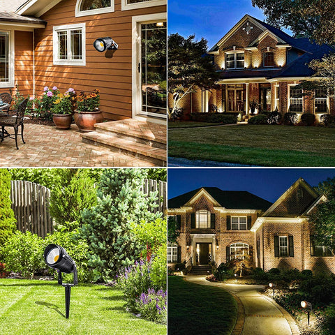 10W Low Voltage LED Landscape Lights 12V 24V Waterproof Outdoor Spotlights 1000LM Warm White 3000K 20 Pack lighting homes and gardens