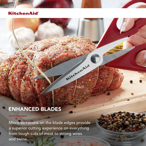 Top Shelf All Purpose Kitchen Shears With Protective Sheath Ridiculously Sharp Stainless Steel Blades Dishwasher Safe Cozy Comfort Grip Perfect For Snappy Meat Veggie And Packaging Cuts