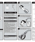 Installation guide for Anystream 360 Showerhead With Three Spray Settings, Consistent 2.5 GPM Flow, Brushed Nickel Finish.