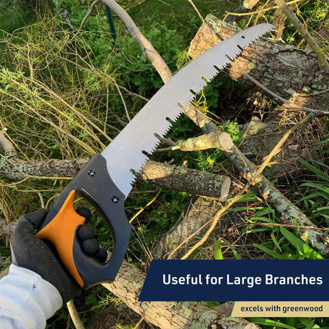 Large Arborist Pruning Saw With Raker Tooth For Green Wood Fast Cutting 20 Inch Blade Ergonomic Cushioned Handle Ideal For Large Branches And Tough Yard Tree Work