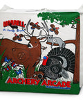 Youth Archery Bag Target For 18 Pound Practice, Field Point Arcade Target with over 20 animal targets visible on one side