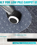 Heavy Duty Office Chair Mat for Carpets 48 By 36 Inches Clear Plastic Floor Protector With Non Slip Backing under chair wheel
