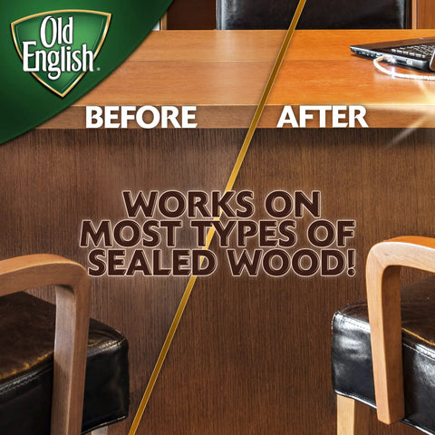 Lemon Oil Furniture Polish For Wood Surfaces That Conditions Protects Cleans And Shines 96 Fl Oz Total Before and After Use