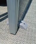 Two-Pack Pontoon Gate Stop and Keeper Kit with Heavy-Duty Marine-Grade 304 Stainless Hardware for Square Frames in use