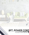 Eight Ft Braided 3 Outlet Power Strip Surge Protector Two Pack With Flat Plug Extension Cords 250 Joules UL Listed