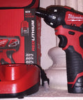 Heavy Duty 12 Volt Cordless Screwdriver Kit With Dual Lithium Ion Batteries Fast Charger And Rugged Case For Pros with charger and tool