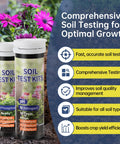 4-in-1 Soil Test Kit For pH, Nitrogen, Phosphorus And Potassium, 40-Count Upgraded Accurate Nutrient Tester in garden setting