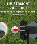 34 Inch Zero Torque Right Handed Putter For Men And Women, Face Balanced 0 Degree Toe Up, aligns with hole on green