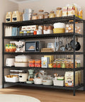 Beefy 5 Tier Wire Storage Shelves With 3200 Lb Capacity, 55.5 Inch Wide Metal Garage Shelving Unit With Adjustable Shelves For Garage, Pantry, Basement, Warehouse, Kitchen, Office Organization, holding kitchen pantry items