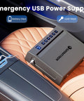 Ready To Go Eight Point Two Pound Heavy Duty Biometric Gun Safe with USB power supply on car seat