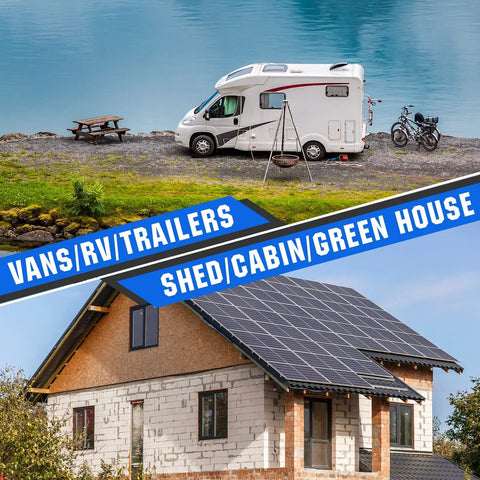 200W 12V 24V Solar Panel Kit With 30A PWM Charge Controller for RVs and home off grid power supply setup