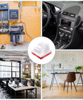 Sticky Cable Clips 30 Pack White Adhesive Wire Organizers for desk and car cord management, durable plastic, various settings.