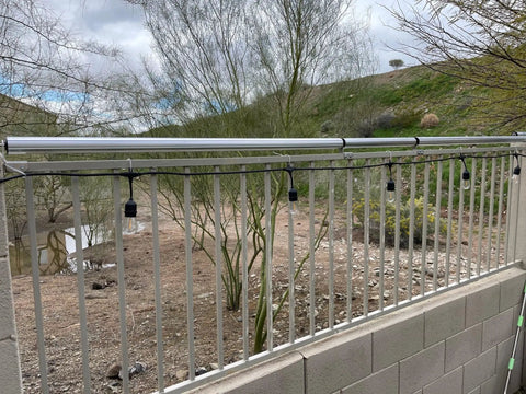 Legit Heavy Duty 8 Foot Coyote Roller Fence Topper Kit With Smooth Spinning Pole Keeps Dogs Cats Small Pets Locked In And Predators Gone Forever