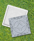 Path Maker Paver Mold For Garden, Reusable Outdoor Pavement Mold on green grass, showing design for antique walkways