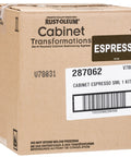 Box of Cabinet Transformations Premix Kit Small Espresso For Easy Cabinet Makeover No Stripping Or Priming Needed visible.