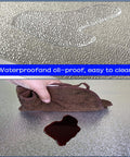 Close-up of Self Adhesive Fridge Insulation Heat Shield Panel 48 By 40 Inches with waterproof surface being wiped clean