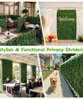 Dope Artificial Ivy Privacy Fence Screen 40 Inch By 120 Inch used in patio, indoor decor, office, and backyard settings