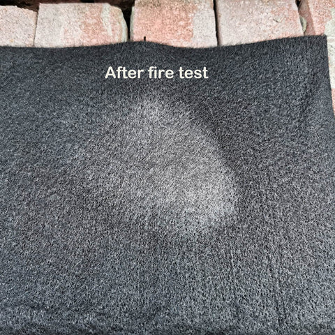 Heavy Duty Built Tough Welding Blanket Fireproof Withstand Up To 1800F Heat Resistant Carbon Felt after fire test