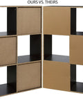 Comparison showing two 4-cube organizers, highlighting the Espresso 4 Cube Organizer Desk With Built In USB Charging Hub And Dual Plug Charger