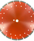 14 Inch Pro Grade Diamond Blade For Dry Or Wet Cutting, Versatile Slant Segmented Bevel showing full circular design