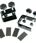 Clamps and pads for Portable DJ Laptop Stand With Adjustable Height, Anti Slip Surface, and Ventilated Steel Frame, Built to Last.