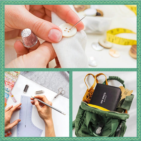 All In One Sewing Kit For Adults And Kids 94 Piece Starter Set With Colorful Thread Needles Scissors Thimble And Clips Travel Ready Emergency Repair Supplies