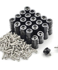 Heavy Duty Rock Solid Screw On Rubber Feet For Cutting Boards And Kitchen Setup Non Slip Table Leg Caps Stabilizer Bumpers Quick Fix Anti Slide 8 Screw Fit 100 Pack Smooth Surface with screws