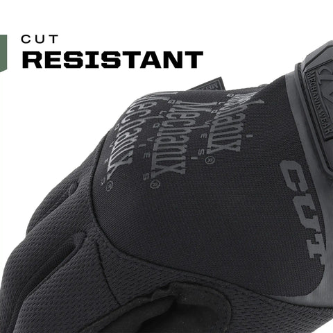 Specialty Pursuit D5 Cut Resistant Covert Work Gloves With Internal Armortex Layer And TrekDry Breathable Fit That Keeps You Comfy All Day EN 388 Level D And ANSI A5 Blade Cut Protection 3D Patterning Large Size All Black