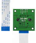 Rear view of Raspberry Pi Camera Module With Interchangeable CS Mount Lens For Pi 5 4 3 3B Plus 5MP OV5647, showing circuit board.