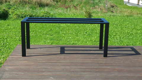 Beefy Heavy Duty Table Base For Glass Or Granite Tops Industrial Metal Frame Supports Up To 1000 Lb With 28 Inch Height outdoors