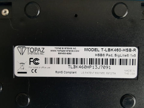 Premium USB Electronic Signature Capture Pad With Pressure Sensitive Tracking For Crisp Biometric Paperwork And A Zero Fuss Plug Play Setup That Really Knocks Out Contract Signings In Record Time For Sure - label showing model T-LBK460-HSB-R.