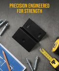 Z Shaped Cabinet Brackets 2 Pieces Heavy Duty Moisture Proof Iron Shelf Supports with bolts and tape measure