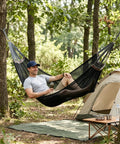 Outdoor Camping Hammock With Tree Straps And Carry Bag Ultra Lightweight And Portable Breathable Mesh Anti Roll Design