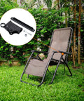 Built Like A Tank Black Seat Latch Hinge For Lounge Chair, Thickened Fixed Catch Lock And Release Recliner Replacement Parts, No Sweat Quick Swap Anti Gravity Foldable Chair Fix With Smooth Hardware displayed with zero gravity lounge chair in garden.