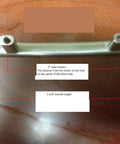 25 Pack Satin Nickel Subtle Arch Cabinet Pull Handle With 5-1/4 Inch Overall Length 7/16 Inch Width 1 Inch Projection And 3 Inch Hole Centers Includes Mounting Screws Ideal For Kitchen And Bathroom Cabinets on wooden surface with annotations