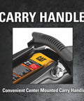 Heavy Duty 2 Ton Cat Wheelie Off-Road Trolley Jack With Massive 4-Inch Oversized Wheels For Rocky Terrain, showing center carry handle.