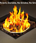28 Inch Propane Fire Pit Table, 3 In 1 Outdoor Gas Fire Pit With Lid And Lava Rock, 50,000 BTU Steel Fire Pit For Patio Deck Garden