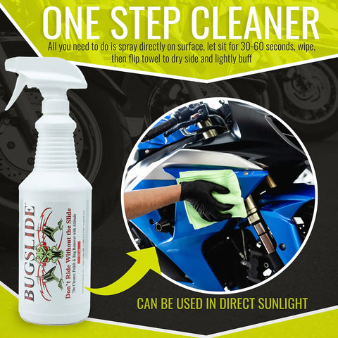 All Purpose Car Cleaner And Detailer Spray 32 Oz Waterless Degreaser For Cars Mirrors Windows And More Scratch Free Bug Remover bottle and bike cleaning