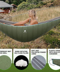 Ultralight Hammock Underquilt For Camping Full Length Warm Three To Four Seasons Hiking Backpacking Travel Water Resistant