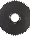 Beefy Roller Chain Sprocket With Taper Bushed Hub Type B, Single Strand, 60 Chain Size, front view of black 20 teeth sprocket