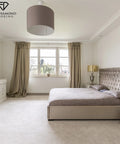 Bedroom with Peel And Stick Carpet Tiles With Built In Memory Foam Cushion For Ultra Comfort Easy DIY Install Soft Residential Carpet.
