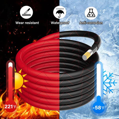 4 Gauge AWG Power Ground Wire Cable 15 Ft 2 Pack Shielded Braided Battery Cable For Automotive Car Audio Amp Wiring Speaker Stereo Solar Marine Generator Red And Black, coiled red and black