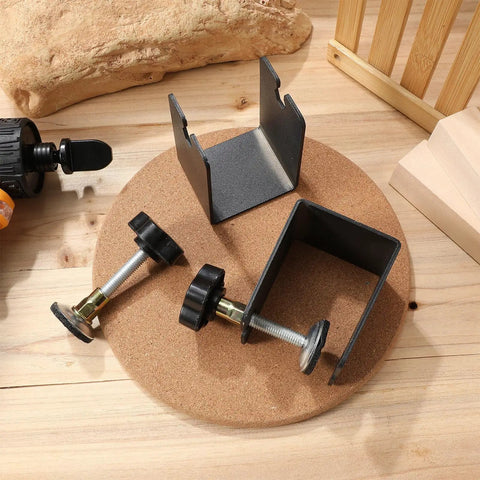 Two Pack Adjustable Steel C Clamps For Drawer Fixing And Cabinet Install Heavy Duty Woodworking Clips on cork pad